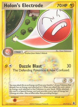 Holon's Electrode (21) Reverse Holofoil - Delta Species