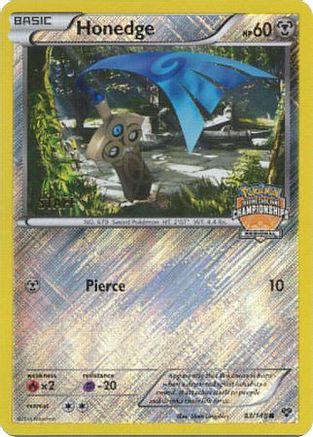 Honedge (Regional Championships) [Staff] (83) Reverse Holofoil - XY Base Set