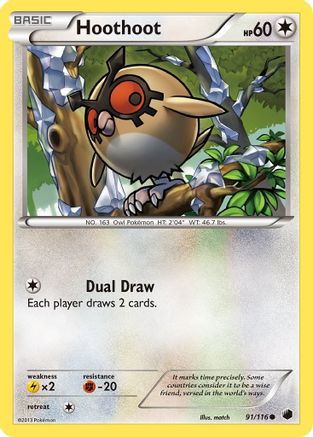 Hoothoot (91) Reverse Holofoil - Plasma Freeze