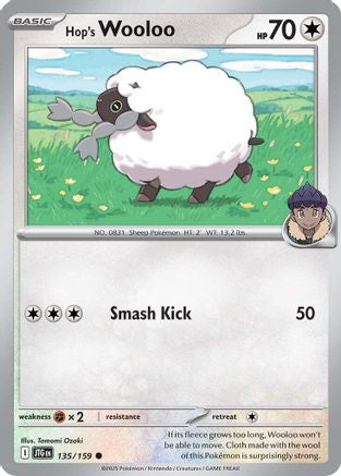 Hop's Wooloo (135) Reverse Holofoil - Journey Together