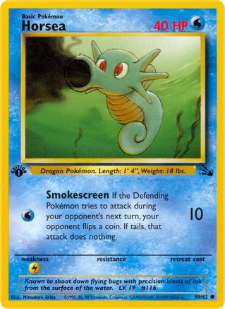 Horsea (49) (1st Edition) - Fossil