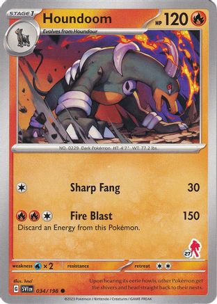 Houndoom (#27 Armarouge) (34) - Battle Academy 2024