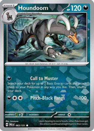 Houndoom (Poke Ball Pattern) (63) Reverse Holofoil - Prismatic Evolutions