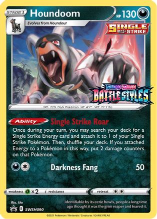 Houndoom (Prerelease) (SWSH090) Holofoil - Black Star Promos
