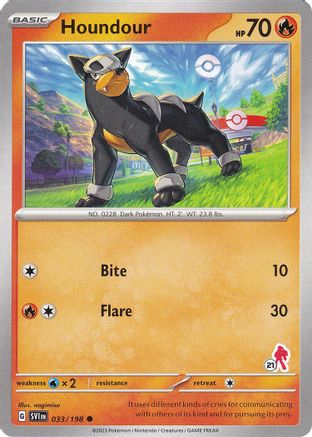 Houndour (#21 Armarouge) (33) - Battle Academy 2024