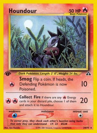 Houndour (24) (1st Edition) - Neo Discovery