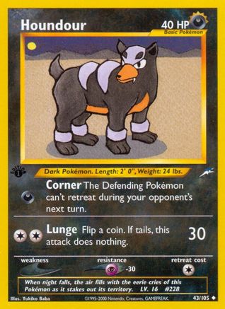 Houndour (43) (1st Edition) - Neo Destiny