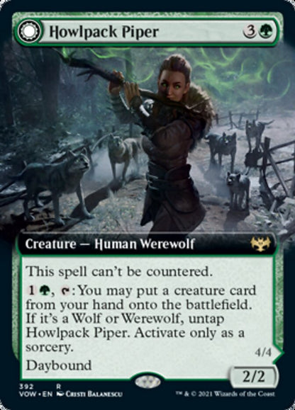 Howlpack Piper // Wildsong Howler (Extended Art) (392) - Innistrad: Crimson Vow Foil