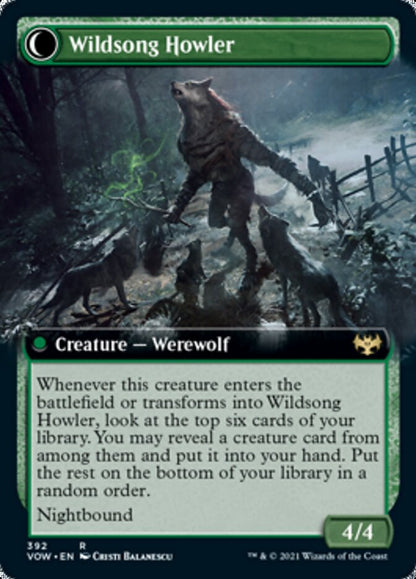 Howlpack Piper // Wildsong Howler (Extended Art) (392) - Innistrad: Crimson Vow Foil