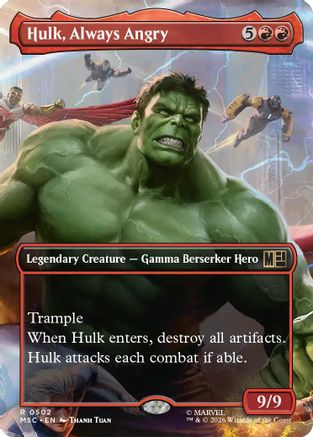 Hulk, Always Angry (Borderless) (502) - Commander: Marvel Super Heroes