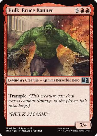 Hulk, Bruce Banner (850) - Commander: Marvel Super Heroes