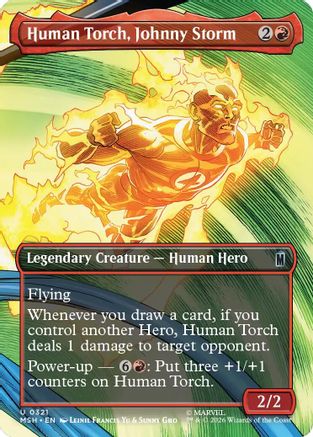 Human Torch, Johnny Storm (Borderless) (321) - Marvel Super Heroes