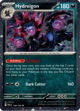 Hydreigon (Cosmos Holo) (140) Holofoil - Paldea Evolved