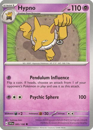 Hypno (83) Reverse Holofoil - Scarlet & Violet