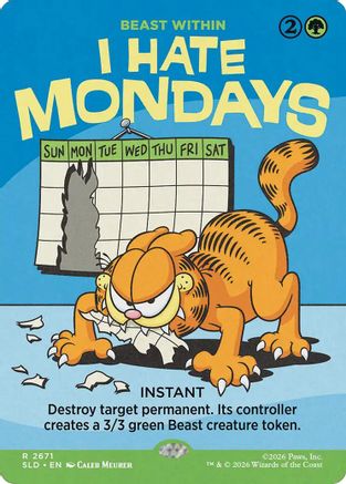 I Hate Mondays – Beast Within (2671) Foil - Secret Lair Drop Series