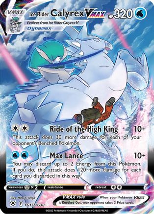 Ice Rider Calyrex VMAX (Alternate Full Art) (TG15) Holofoil - Astral Radiance
