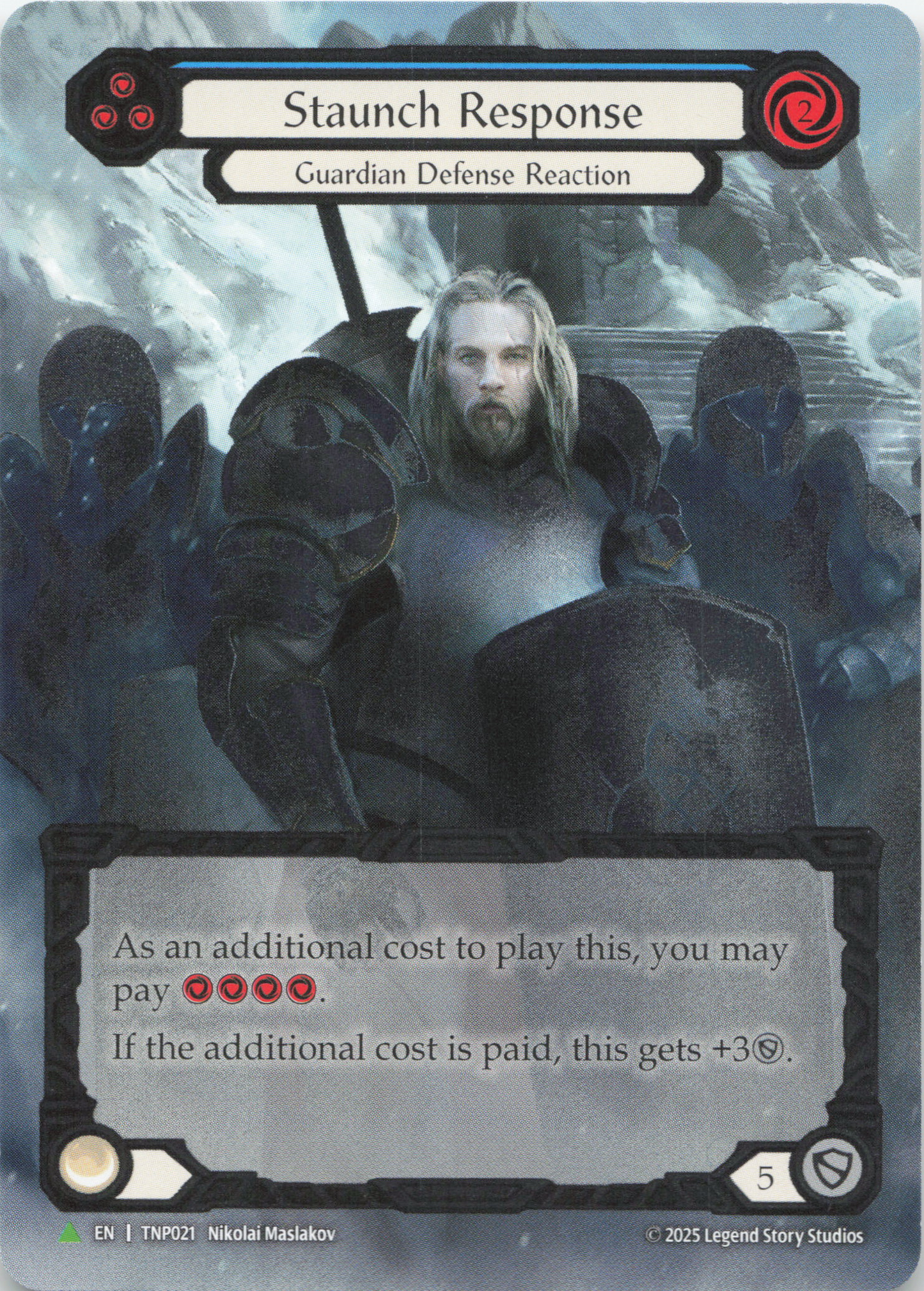 Staunch Response (Blue) (TNP021) Cold Foil - FaB Promos