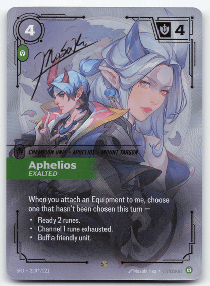 Aphelios – Exalted (Signature Scan) (224) Foil - Spiritforged