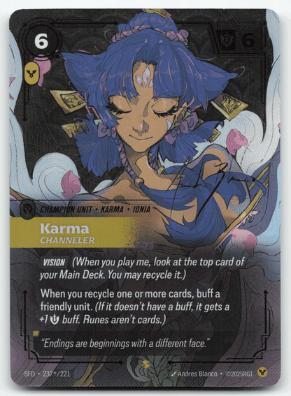 Karma – Channeler (Signature Scan) (237) Foil - Spiritforged