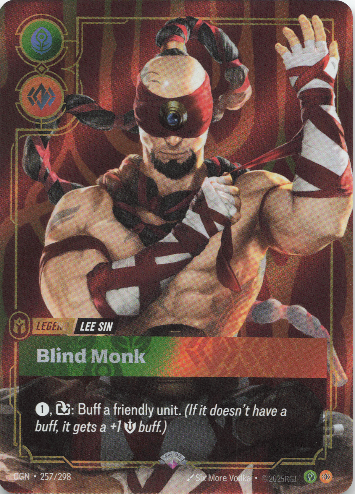 Lee Sin – Blind Monk (257) Foil - Riftbound Promotional Cards