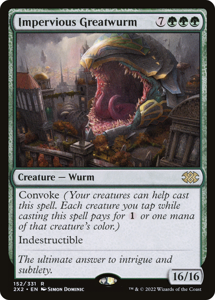 Impervious Greatwurm (152) Foil - Double Masters 2022
