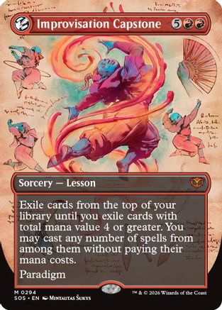 Improvisation Capstone (Borderless) (294) Foil - Secrets of Strixhaven