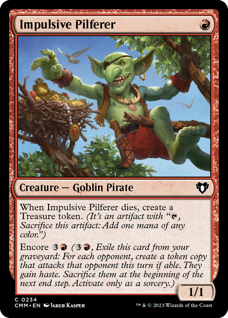 Impulsive Pilferer (234) Foil - Commander Masters