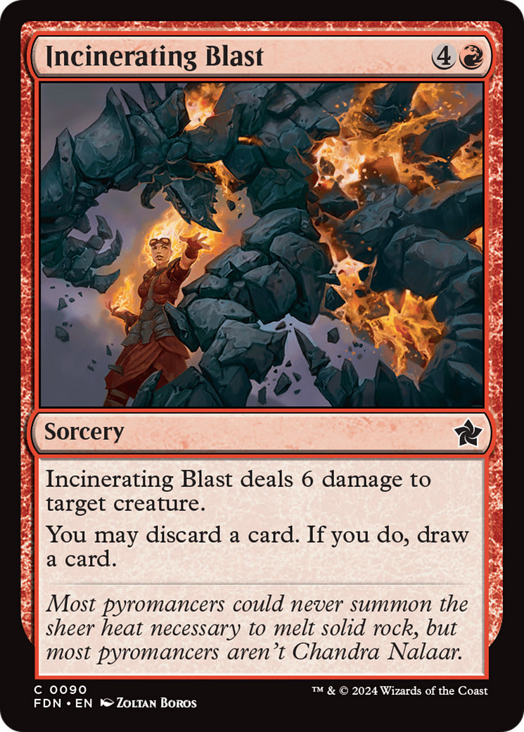 Incinerating Blast (090) - Foundations Foil
