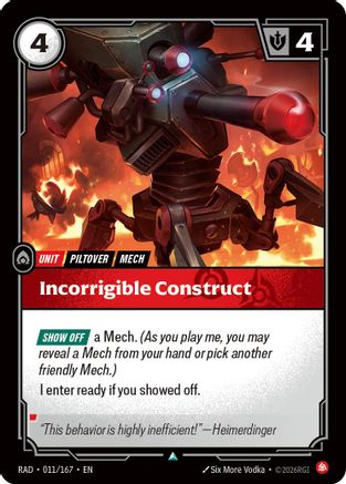 Incorrigible Construct (011) - Radiance