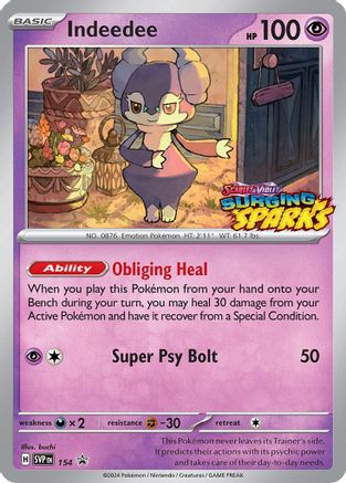Indeedee (Prerelease) (154) Holofoil - Black Star Promos