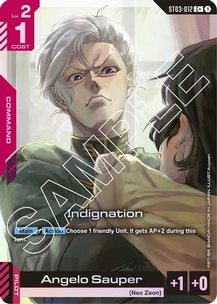 Indignation (C+) (ST03-012) Holofoil - Starter Deck 03: Zeons Rush