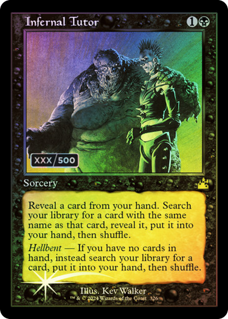 Infernal Tutor (Retro) (Serial Numbered) (326) Foil - Ravnica Remastered