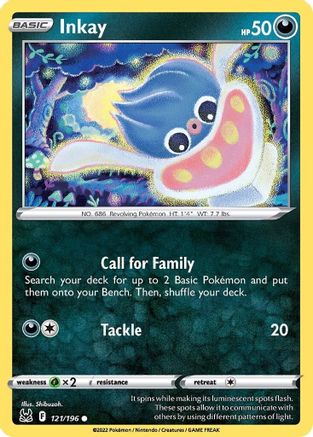 Inkay (121) Reverse Holofoil - Lost Origin