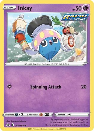 Inkay (69) Reverse Holofoil - Chilling Reign