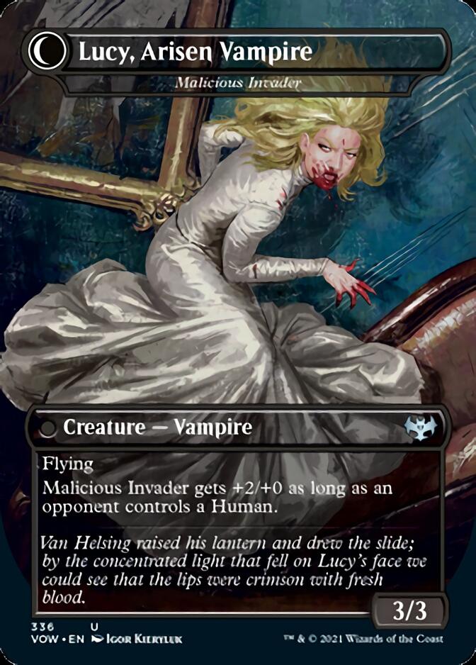 Innocent Traveler // Malicious Invader (336) - Innistrad: Crimson Vow Foil