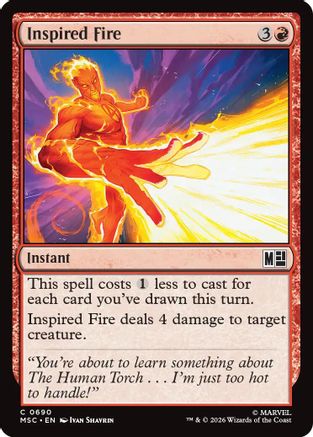 Inspired Fire (690) Foil - Commander: Marvel Super Heroes