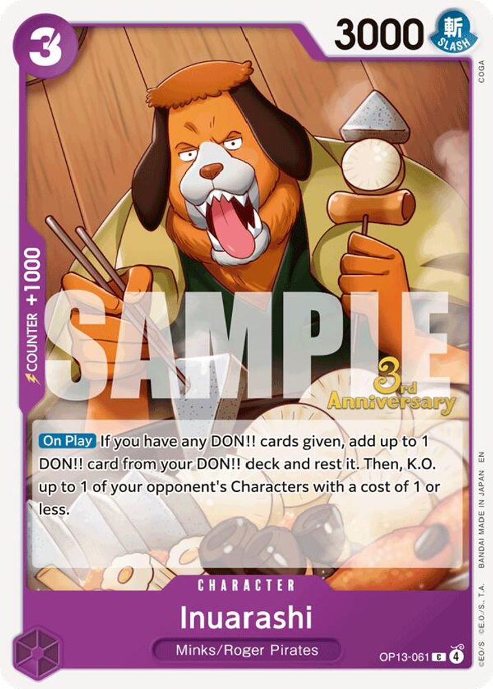 Inuarashi (OP13-061) 3rd Anniversary Tournament Cards