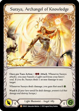 Invoke Suraya // Suraya, Archangel of Knowledge (DYN212) Rainbow Foil - Dynasty