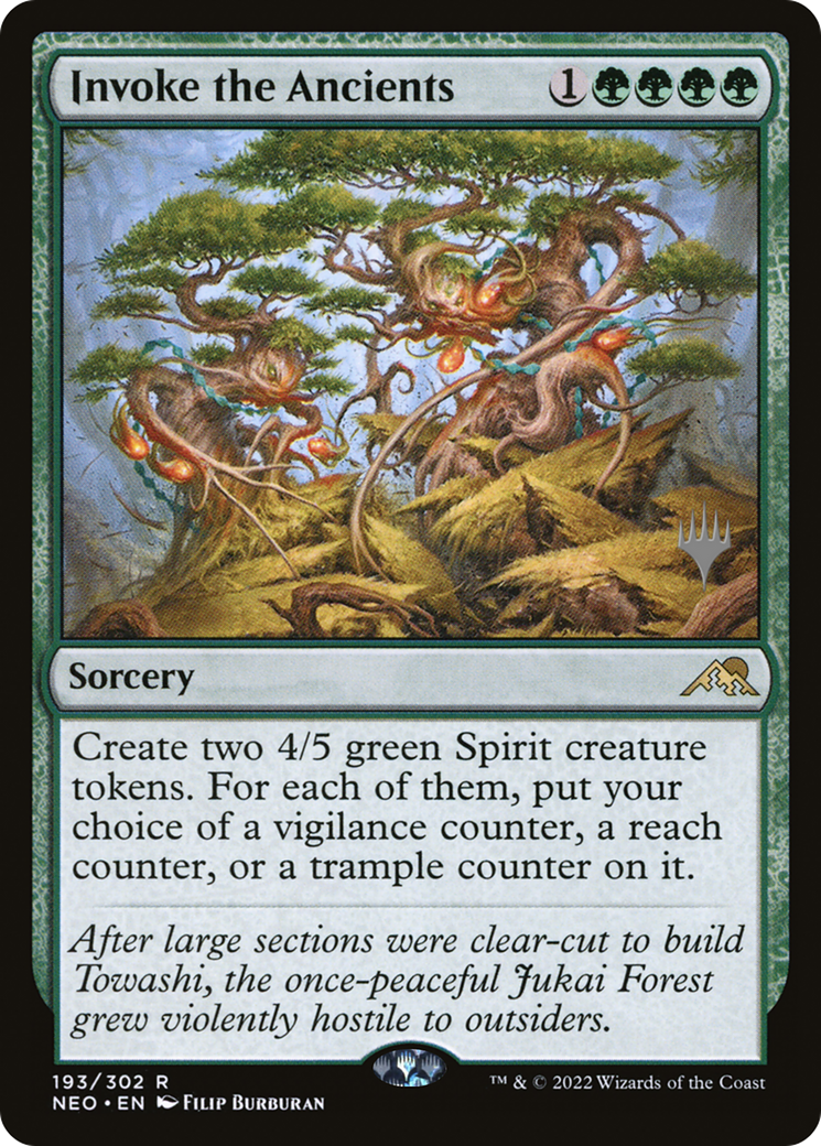 Invoke the Ancients (193p) - Kamigawa: Neon Dynasty Promos Foil