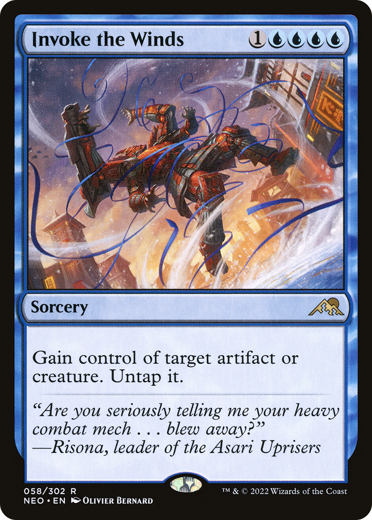 Invoke the Winds (058) - Kamigawa: Neon Dynasty Foil