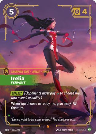 Irelia – Fervent (057) Foil - Spiritforged