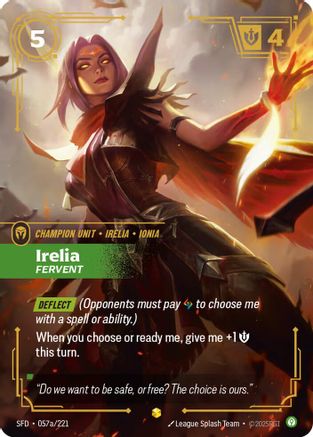 Irelia – Fervent (Alternate Art) (057a) Foil - Spiritforged