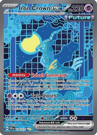 Iron Crown ex (Alternate Full Art) (158) Holofoil - Prismatic Evolutions