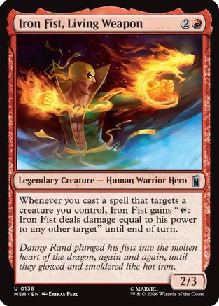 Iron Fist, Living Weapon (138) Foil - Marvel Super Heroes