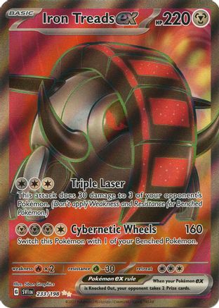 Iron Treads ex (Full Art) (233) Holofoil - Scarlet & Violet