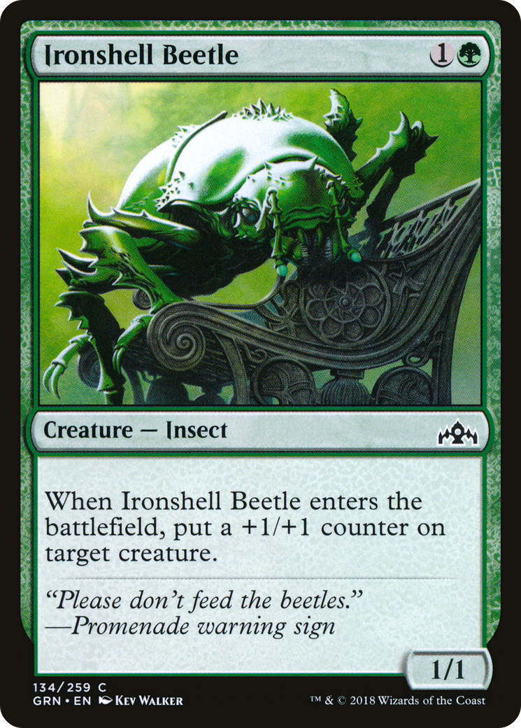 Ironshell Beetle (134) - Guilds of Ravnica Foil