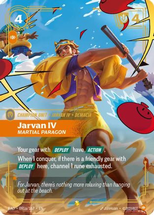 Jarvan IV, Martial Paragon (Alternate Art) (091a) Foil - Radiance