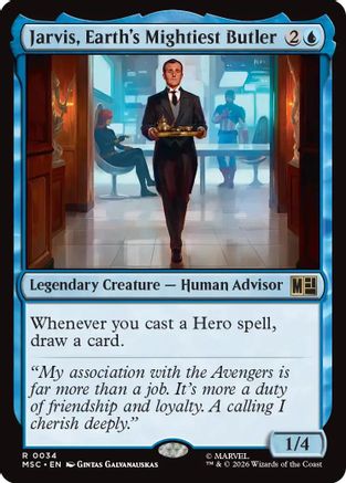 Jarvis, Earth's Mightiest Butler (034) Surge Foil - Commander: Marvel Super Heroes
