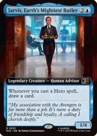 Jarvis, Earth's Mightiest Butler (Extended Art) (333) - Commander: Marvel Super Heroes