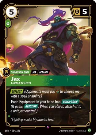 Jax – Unmatched (054) Foil - Spiritforged